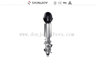 SS316L Sanitary Double Seal Valve With Control Head