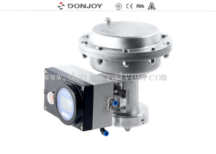 Stainless Steel High pressure 20bar Diaphragm Pneumatic actuator With intelligent valve Positioner Operation