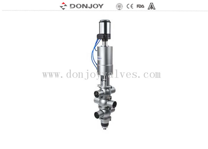 SS316L Sanitary Double Seal Valve With Control Head