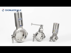 Valvola a farfalla pneumatica a azione singola SS316L DN25