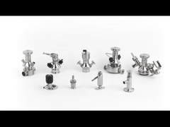 Valvola di campionamento ellittica inossidabile sanitaria connessione di chiusura SS304 / ss316L guarnizione PTFE