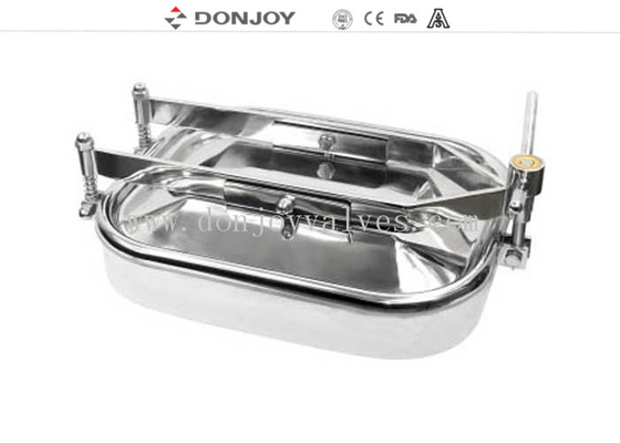 Matt Surface Wrench Type Square Tank Manhole Cover Oval Mayway For Vessel