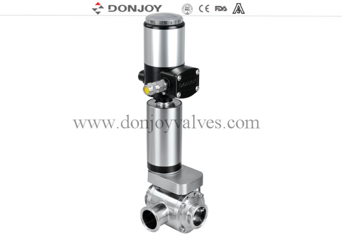 Donjoy SS316L 2 pollici pneumatici 3 Way T tipo Valvole farfalla con Tri Camp End