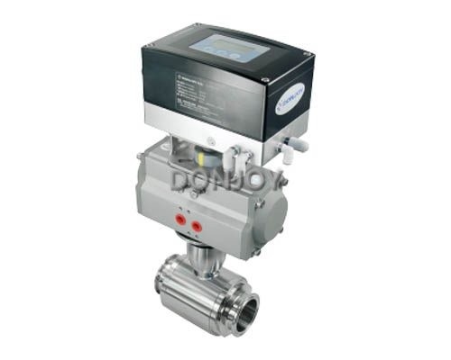 Horizontal straight way Pnuematic  ball valve with thread Connection