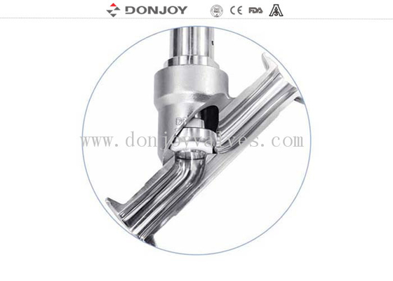 Double Acting Pneumatic Angle seat  Valve with tri clmap end For steam